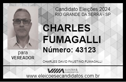 Candidato CHARLES FUMAGALLI 2024 - RIO GRANDE DA SERRA - Eleições