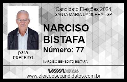 Candidato NARCISO BISTAFA 2024 - SANTA MARIA DA SERRA - Eleições