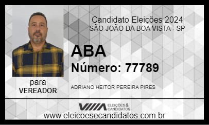 Candidato ABA 2024 - SÃO JOÃO DA BOA VISTA - Eleições