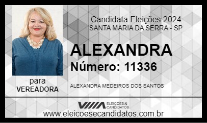 Candidato ALEXANDRA 2024 - SANTA MARIA DA SERRA - Eleições