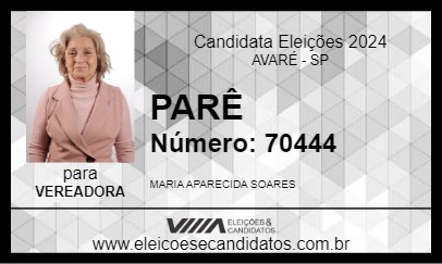 Candidato PARÊ 2024 - AVARÉ - Eleições