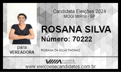 Candidato ROSANA SILVA 2024 - MOGI MIRIM - Eleições