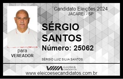 Candidato SÉRGIO SANTOS 2024 - JACAREÍ - Eleições