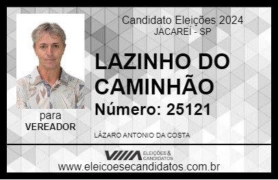 Candidato LAZINHO DO CAMINHÃO 2024 - JACAREÍ - Eleições