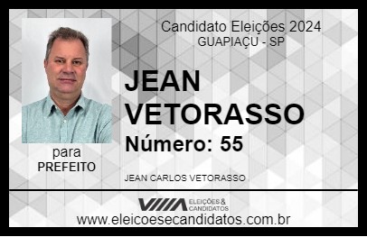 Candidato JEAN VETORASSO 2024 - GUAPIAÇU - Eleições