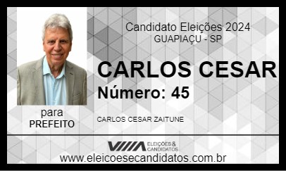 Candidato CARLOS CESAR 2024 - GUAPIAÇU - Eleições