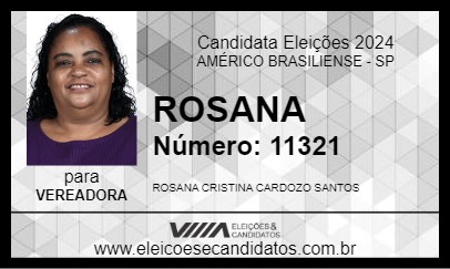 Candidato ROSANA 2024 - AMÉRICO BRASILIENSE - Eleições