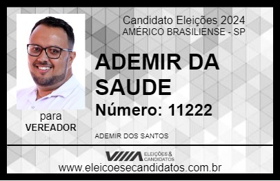 Candidato ADEMIR 2024 - AMÉRICO BRASILIENSE - Eleições