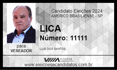 Candidato LICA 2024 - AMÉRICO BRASILIENSE - Eleições