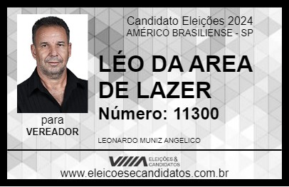 Candidato LÉO DA AREA DE LAZER 2024 - AMÉRICO BRASILIENSE - Eleições