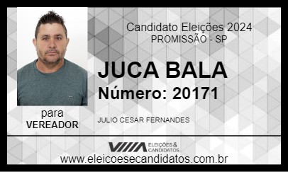 Candidato JUCA BALA 2024 - PROMISSÃO - Eleições