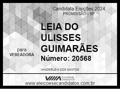 Candidato LEIA DO ULISSES GUIMARÃES 2024 - PROMISSÃO - Eleições