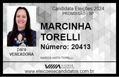 Candidato MARCINHA TORELLI 2024 - PROMISSÃO - Eleições