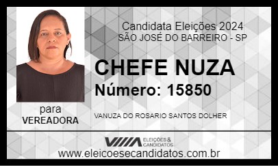 Candidato CHEFE NUZA 2024 - SÃO JOSÉ DO BARREIRO - Eleições