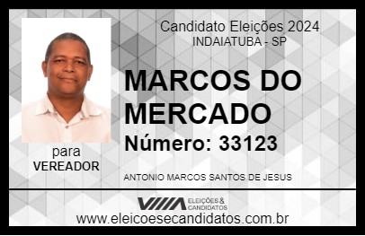 Candidato MARCOS DO MERCADO 2024 - INDAIATUBA - Eleições