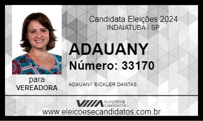 Candidato ADAUANY 2024 - INDAIATUBA - Eleições