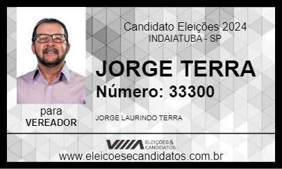 Candidato JORGE TERRA 2024 - INDAIATUBA - Eleições