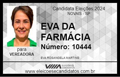 Candidato EVA DA FARMÁCIA 2024 - NOVAIS - Eleições