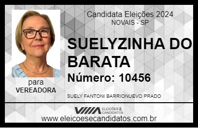 Candidato SUELYZINHA DO BARATA 2024 - NOVAIS - Eleições