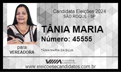 Candidato TÂNIA MARIA 2024 - SÃO ROQUE - Eleições