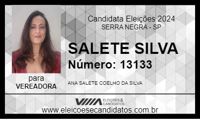 Candidato SALETE SILVA 2024 - SERRA NEGRA - Eleições