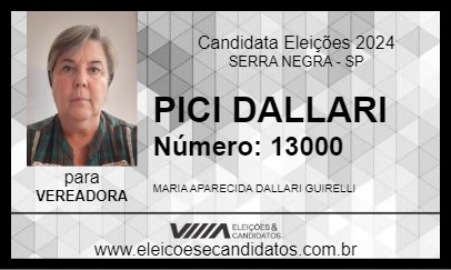 Candidato PICI DALLARI 2024 - SERRA NEGRA - Eleições