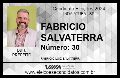 Candidato FABRICIO SALVATERRA 2024 - INDAIATUBA - Eleições