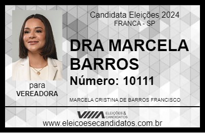 Candidato DRA MARCELA BARROS 2024 - FRANCA - Eleições