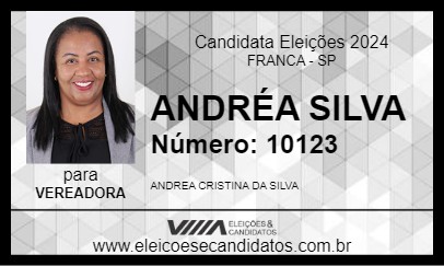 Candidato ANDRÉA SILVA 2024 - FRANCA - Eleições