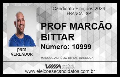 Candidato PROF MARCÃO BITTAR 2024 - FRANCA - Eleições