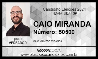 Candidato CAIO MIRANDA 2024 - INDAIATUBA - Eleições