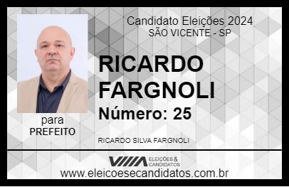 Candidato RICARDO FARGNOLI 2024 - SÃO VICENTE - Eleições