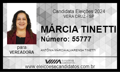 Candidato MÁRCIA TINETTI 2024 - VERA CRUZ - Eleições