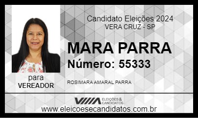 Candidato MARA  PARRA 2024 - VERA CRUZ - Eleições