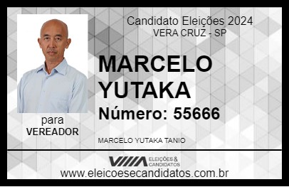 Candidato MARCELO YUTAKA 2024 - VERA CRUZ - Eleições