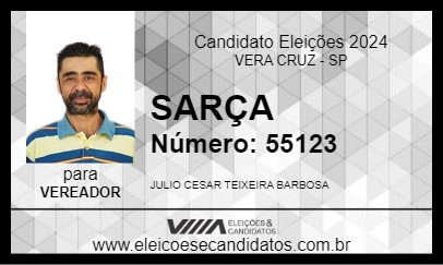 Candidato SARÇA 2024 - VERA CRUZ - Eleições