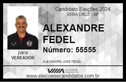 Candidato ALEXANDRE  FEDEL 2024 - VERA CRUZ - Eleições