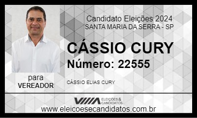 Candidato CÁSSIO CURY 2024 - SANTA MARIA DA SERRA - Eleições