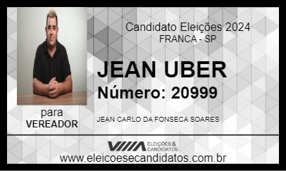 Candidato JEAN UBER 2024 - FRANCA - Eleições