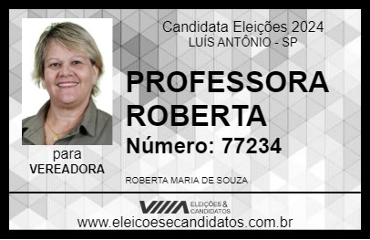 Candidato PROFESSORA ROBERTA 2024 - LUÍS ANTÔNIO - Eleições