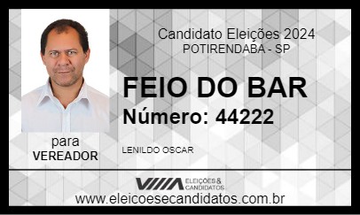 Candidato FEIO DO BAR 2024 - POTIRENDABA - Eleições