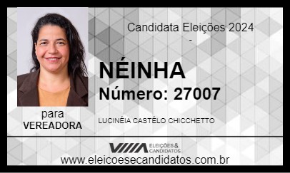 Candidato NÉINHA 2024 - SALTO - Eleições