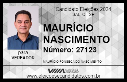 Candidato MAURÍCIO NASCIMENTO 2024 - SALTO - Eleições