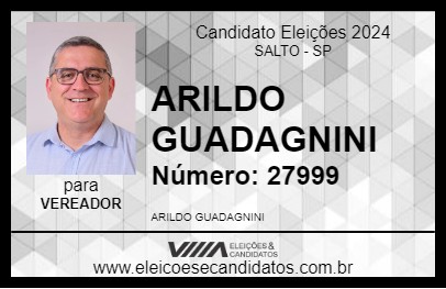 Candidato ARILDO GUADAGNINI 2024 - SALTO - Eleições