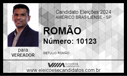 Candidato ROMÃO 2024 - AMÉRICO BRASILIENSE - Eleições