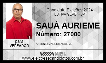 Candidato SAUÁ AURIEME 2024 - ESTIVA GERBI - Eleições