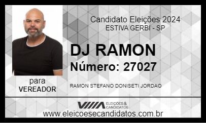 Candidato DJ RAMON 2024 - ESTIVA GERBI - Eleições