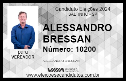 Candidato ALESSANDRO BRESSAN 2024 - SALTINHO - Eleições