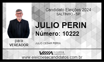 Candidato JULIO PERIN 2024 - SALTINHO - Eleições