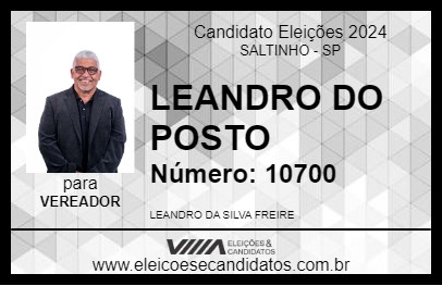 Candidato LEANDRO 2024 - SALTINHO - Eleições